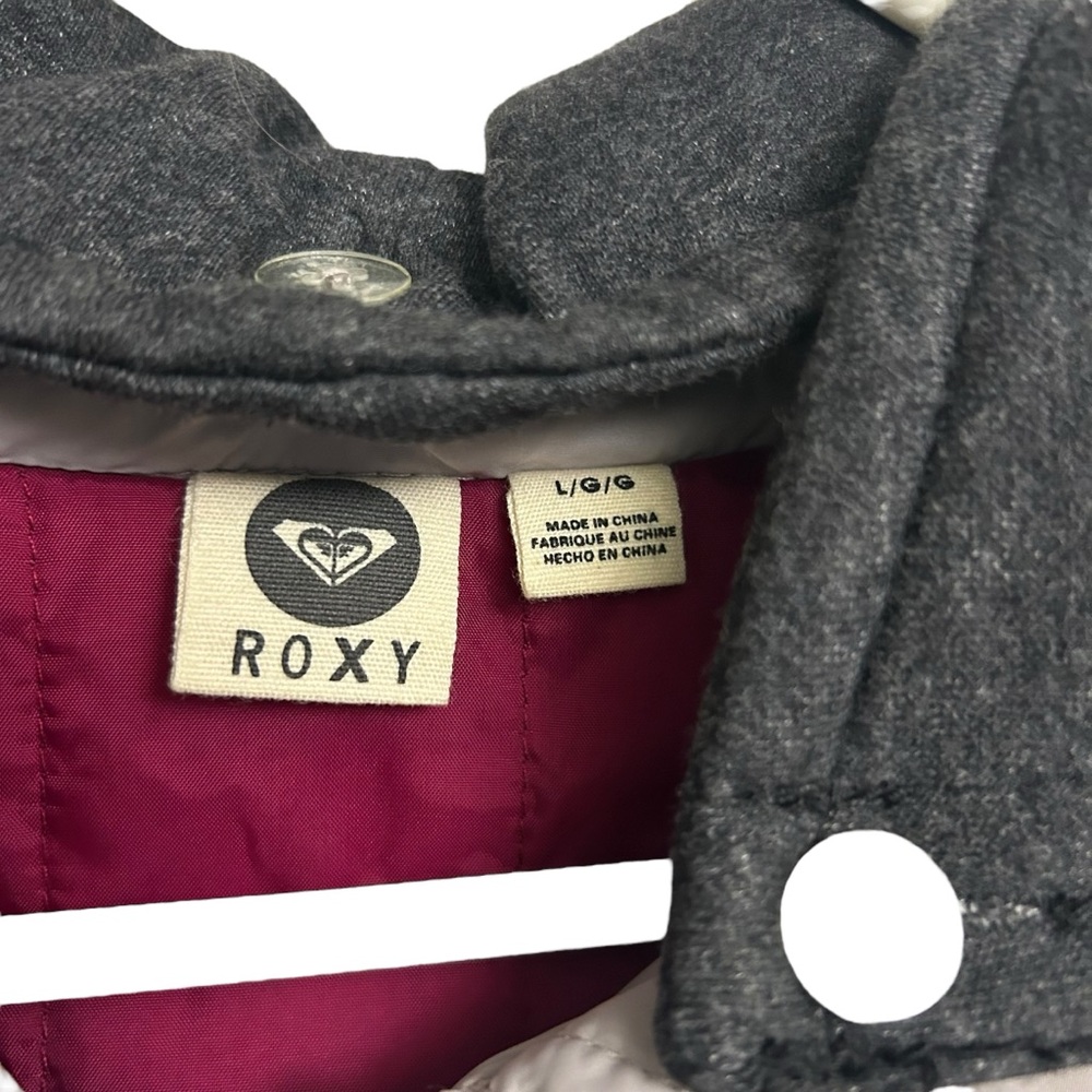 Roxy Gray Bomber Jacket - Picture 3 of 9